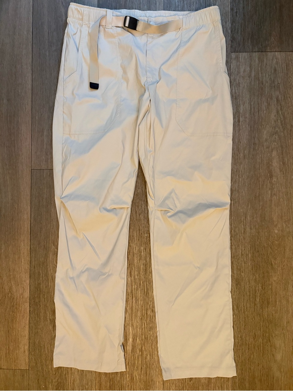 Columbia Men’s 36x32 Stretch Hiking Pants Nylon Belted Beige